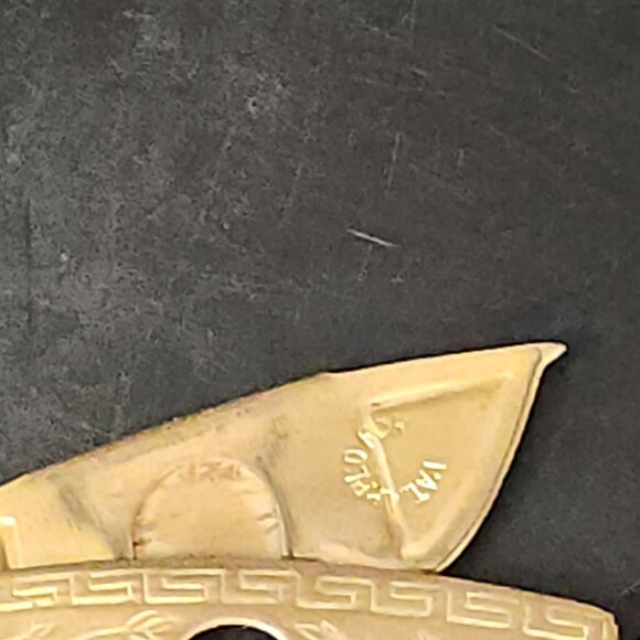 New Bachelor Cigar Cigarette Cutter 19th Century Brass Fob Engraved Design 2.25" - Picture 6 of 8